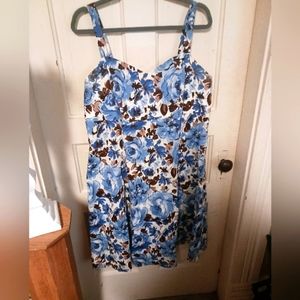 Dressbarn blue floral dress size 16